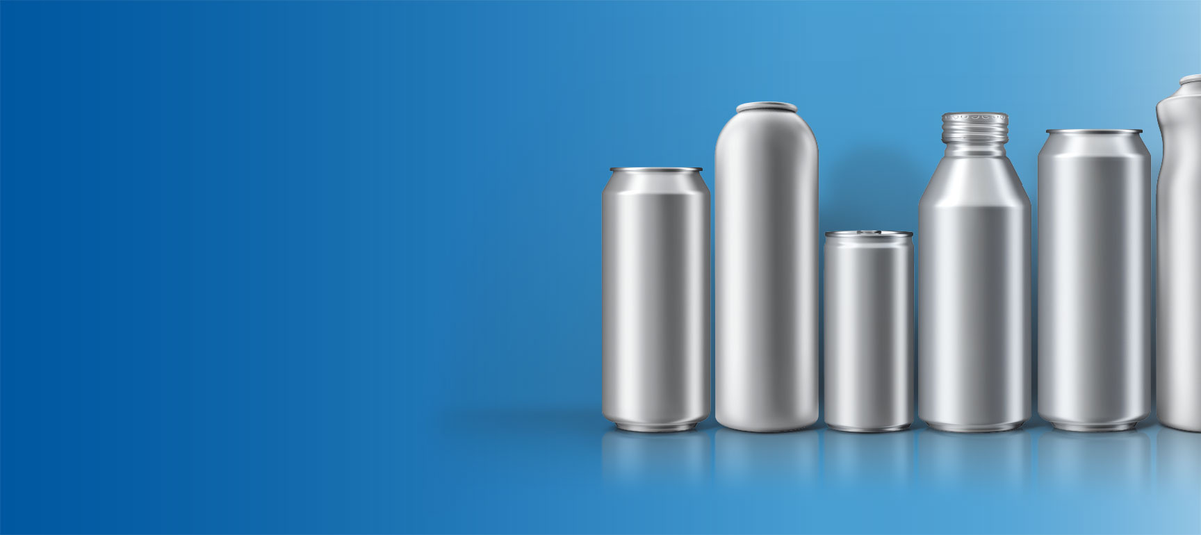 Aluminum Cans and Bottles with Gradient